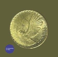 1967 Chile 2 centesimos Coin Flying Andean Condor Bird Animal Wildlife