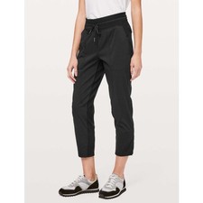 lululemon Dance Studio Crop Pants 8 Black Athleisure Sporty Workout Track Pants