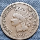 1886 Type 1 Indian Head Cent 1c Better Grade #101222