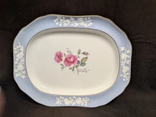 Spode - Maritime Rose - Platter 16" -Blue , MINT Condition 