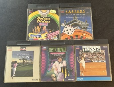 5x Philips CD-i Spiele Bundle - Mystic Midway - Golden Oldies - Caesars - Tennis