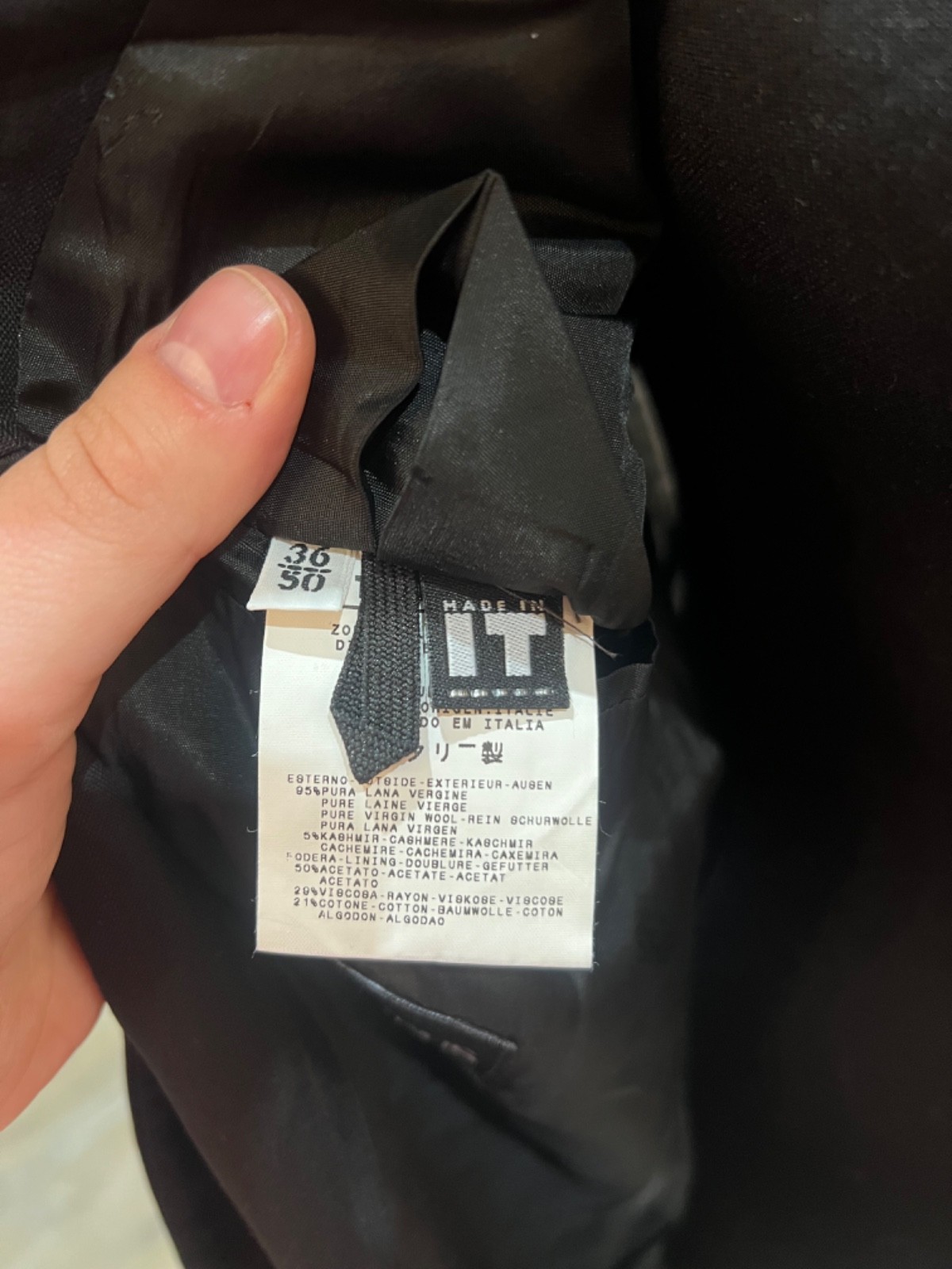 Versus Versace Vintage Pinstripe Blazer / Cashmere & Wool / Size IT 50 thumbnail 9