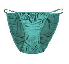 Second Skin Satin String Bikini Teal 2XL