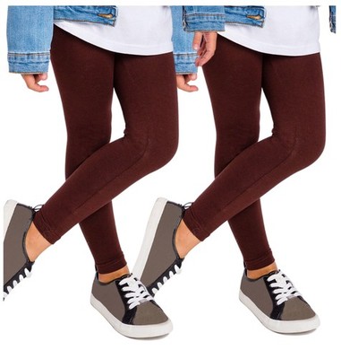 Full Cotton Leggings for Girls for Kids | Plain Cotton Leg...