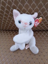 Ty Beanie Baby Flip The Cat - White