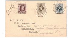 1929 Belgium Ostende Dover Paquebot Cover to England