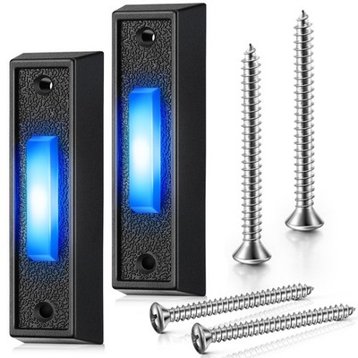 Saillong Lighted Doorbell Button, Wall Mounted Garage Door Switch with Bule L...