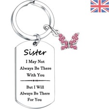 Hypoallergenic Stainless Steel Sister Keychain - Perfect Gift for Friends