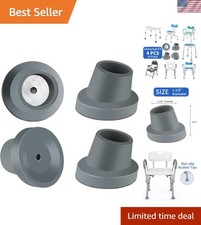 4 Pack Non-Slip Replacement Feet for Shower Chair Bath Seat - Heavy Duty Rubber