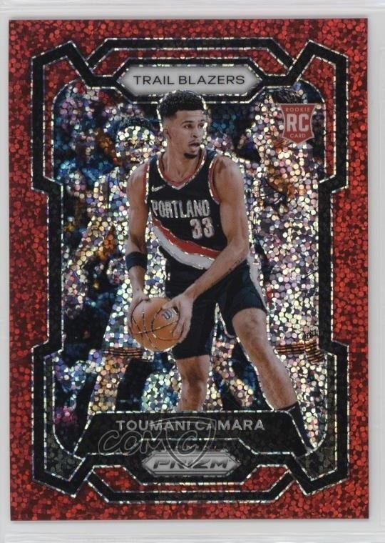 2023-24 Panini Prizm Red Sparkle Prizm Toumani Camara #164 16wc