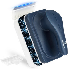 Aquarium Magnetic Glass Cleaner Brush with 2 Detachable Scrapers for 0.2 Inch Ta