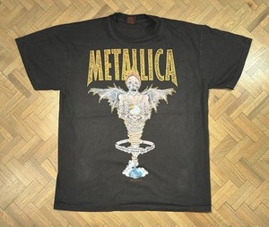 トップス LLICA PUSHEAD KING NOTHING 90s Vtg Metallica Pushead King Nothing Double Sided Zip Up Hooded