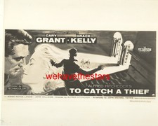 VINTAGE Cary Grant Grace Kelly ALFRED HITCHCOCK '55 AD ART Publicity Portrait