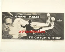 VINTAGE Cary Grant Grace Kelly ALFRED HITCHCOCK '55 AD ART Publicity Portrait