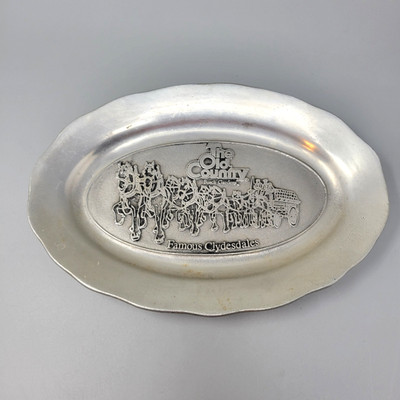 Busch Gardens The Old Country Famous Clydesdales Pewtarex Dish Tray Pew-ta-rex