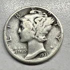 1936 MERCURY SILVER DIME ACTUAL COIN Get More Today And Save
