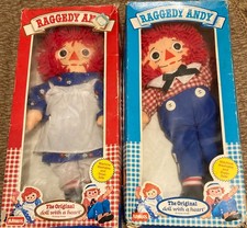 1990 vintage playskool raggedy ann and andy dolls still new in box 2 separt boxs