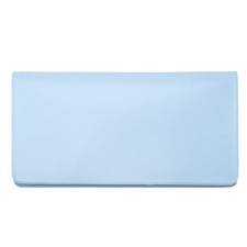 Baby Blue Vinyl Checkbook Cover, Top Tear Personal 6-3/8 X 6-7/8,