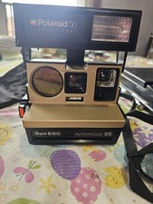 Polaroid Sun 660 Autofocus SE 50th Anniversary Gold Camera Rare Untested 