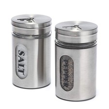 Glass and Stainless Steel Shaker Set