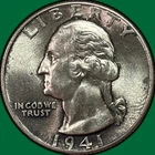 1941-D Washington Quarter Silver Brilliant Uncirculated BU Coin #39266