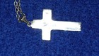 VINTAGE STERLING SILVER 925 TURQUOISE CROSS PENDANT, MEXICO, MARKED ARH AS SHOWN — photo 4