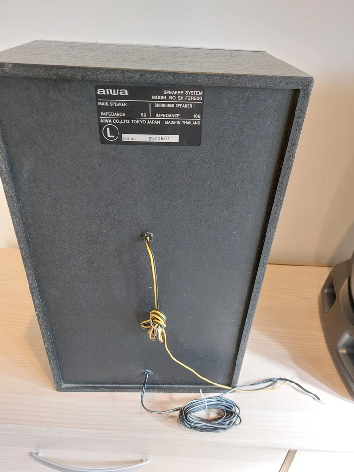 Aiwa FZR-500 Speakers. 100W 7 Inch Sub Black. Tested and Working Perfectly. - Image 4 of 4