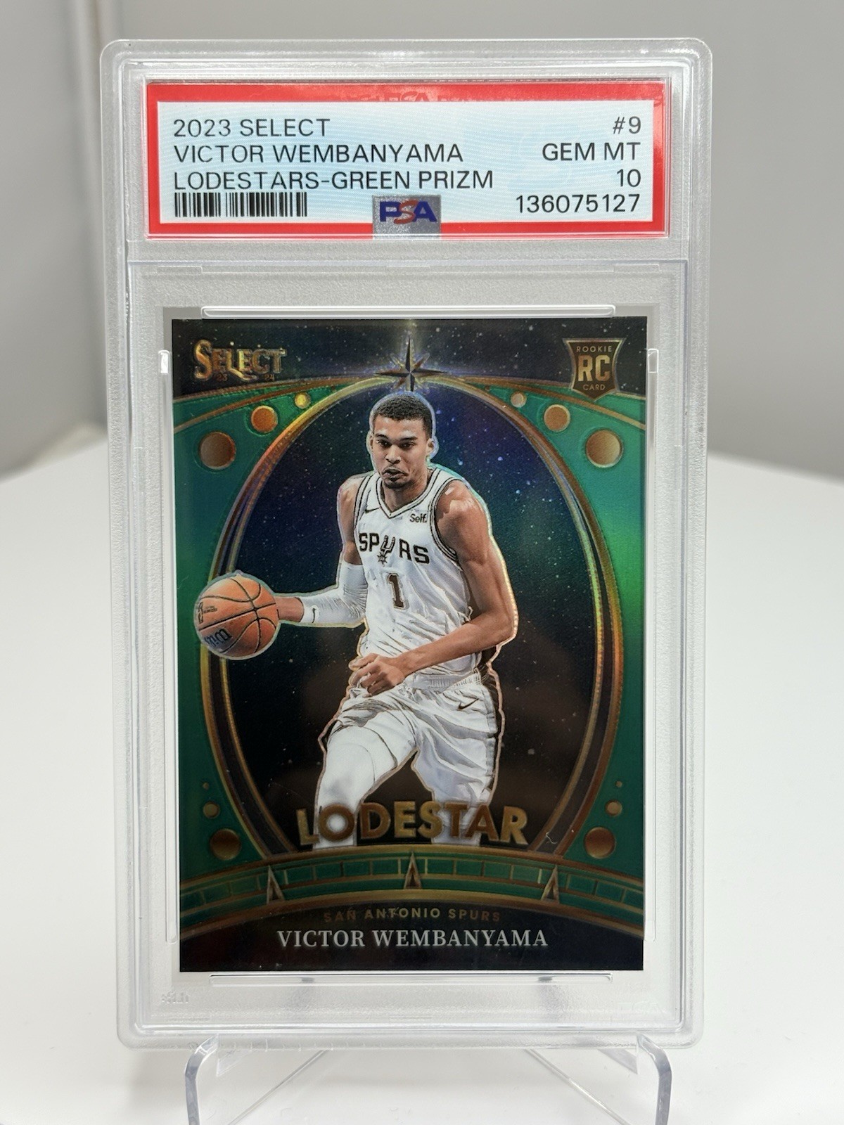 2023 Select Victor Wembanyama RC- #9 Lodestar Green Prizm PSA 10 GEM MINT 💎🔥🏀