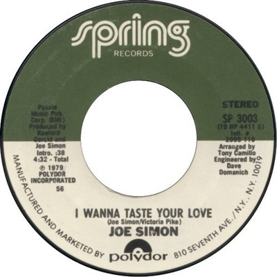 Joe Simon - I Wanna Taste Your Love / Make Every Moment Count, 7'', (Vinyl)