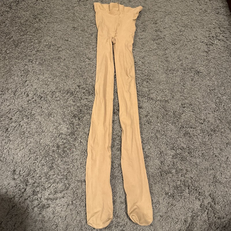 Bloch Dance Girls Soft Footed Tights Suntan Size Child-Large - EUC!