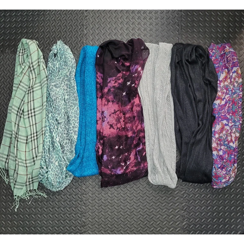 Scarf Bundle Lot with Hanging Organizer