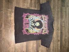 Jimi Hendrix Peace of Mind Live Fast Black Graphic T-Shirt Size L