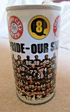 1981 Pittsburgh Steelers Iron City Beer Can Bottom Open Franco Harris, Bradshaw