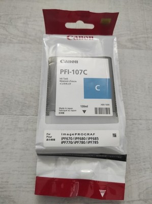 Original Canon PFI-107C iPF670 iPF680 iPF685 iPF770 iPF780 785 - Cyan