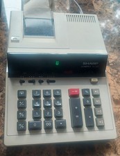 Vintage Sharp Compet VX 1612 Digital Calculator Desk Top Paper Printer Works
