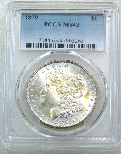 1879 P Morgan Silver Dollar PCGS MS63 Frosty PQ New Holder #A275A