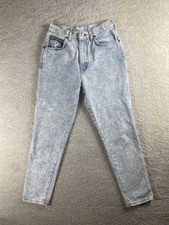 VTG Chic Jeans Juniors 11 Girls Acid Wash 80s High Rise 25x26 Retro Made USA