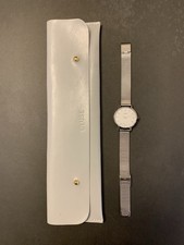 Cluse Donna Orologio analogico al quarzo acciaio, maglia 12mm bianco/argento