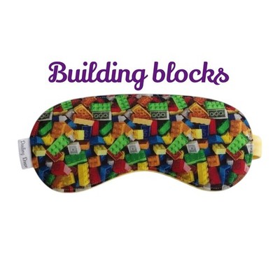 Building Blocks Theme Kids Sleep Mask Sleepover New Handmade by Darling Darce