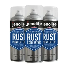Jenolite Rust Converter Spray Paintable Surface Metal DIY - 400ml - 3-Pack