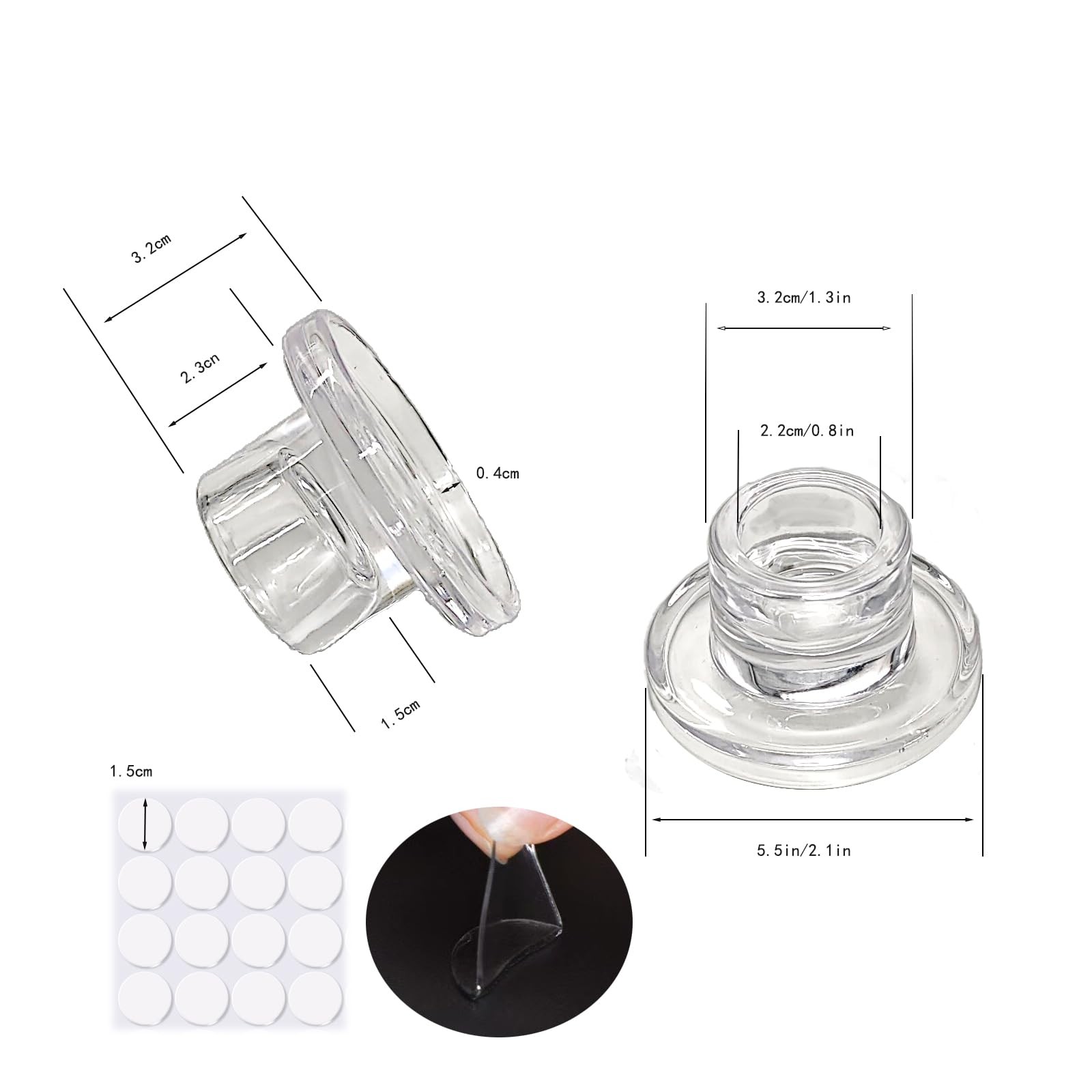 4 Pcs Glass Candlestick Holders Taper Candle Holders for Wedding Dining Decor