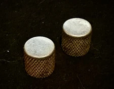 Relic Aged Knurled Nickel Finish Brass Barrel Knobs For Telecaster & P-Bass