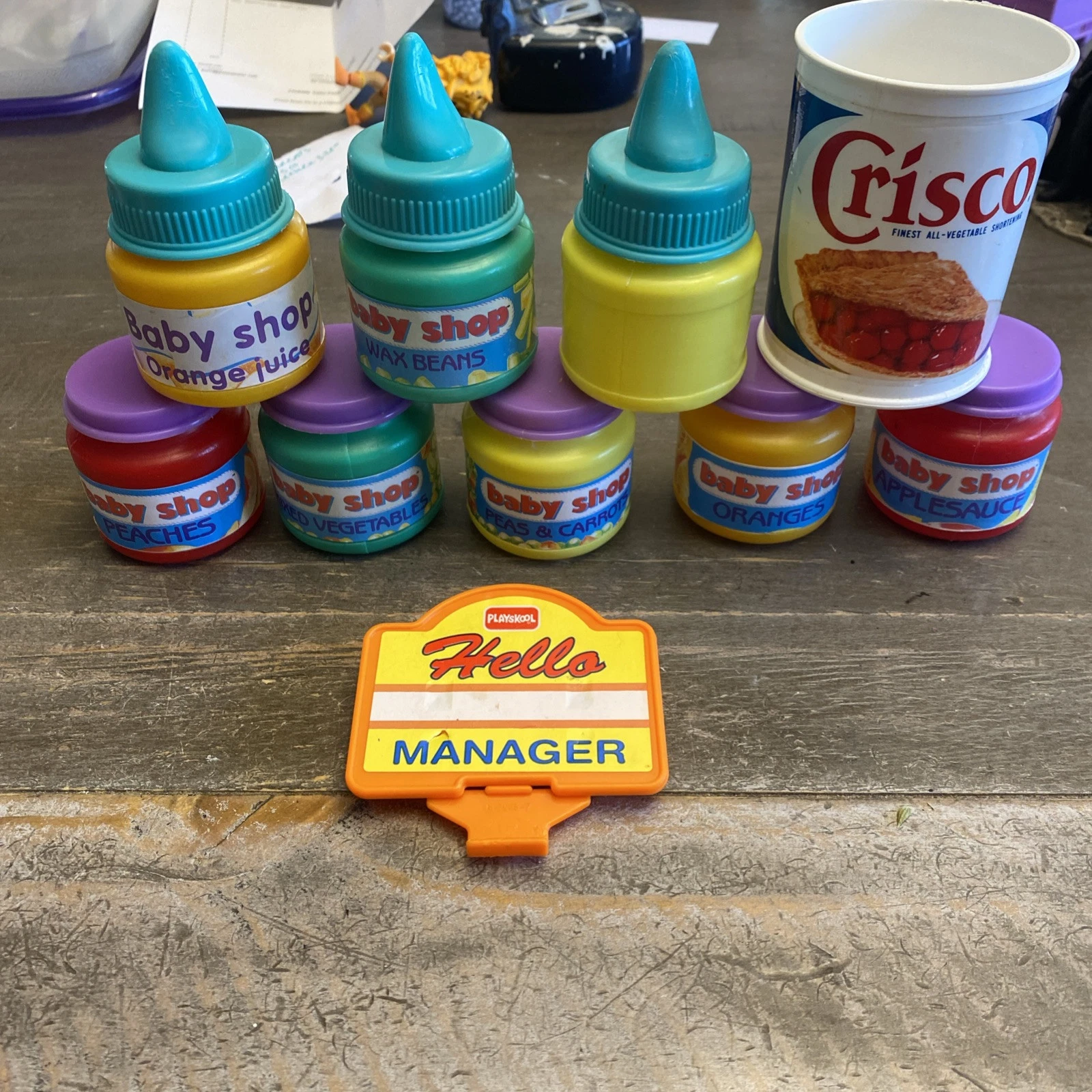 Lot Of Play Food Jars - Baby Shop - Fisher Price Crisco (1987) Playskool Manager
Opens in a new wind