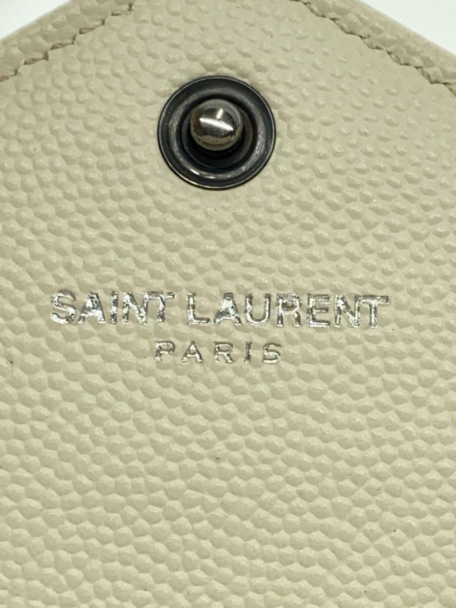 Borsa a tracolla SAINT LAURENT catena portafoglio pelle materassé bianco 3953 0116 usata