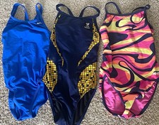 Nike, TYR, Dolphin, Comp Swimsuits women’s Size 30, lot of 5, preowned and NWT