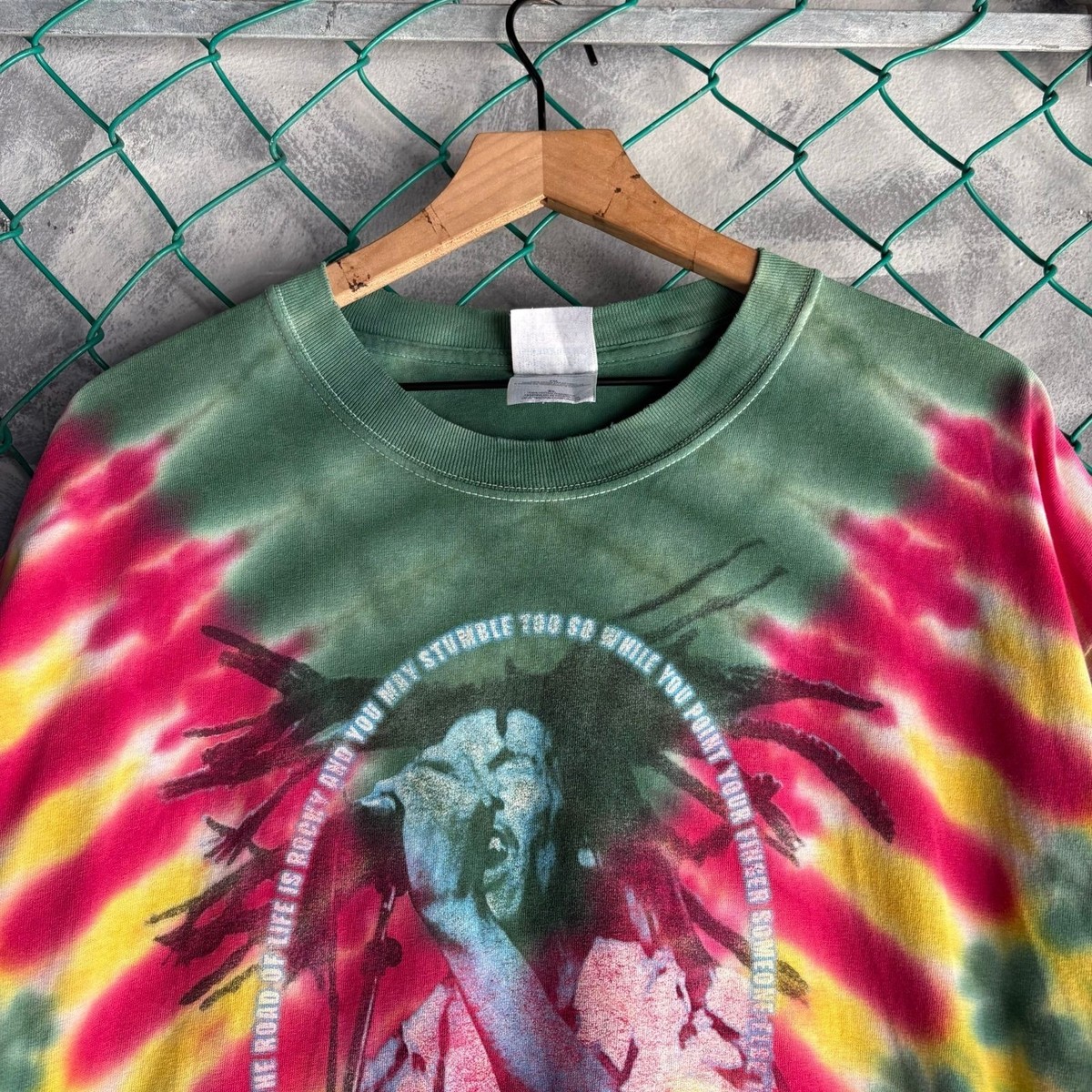 T-shirt Bob Marley Tie-Dye Violet Taille XL - Rare Graphique Reggae
