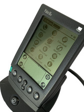 3Com Palm IIIe Classic PDA Vintage Computing TESTED W/ Stylus and base