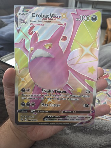 Pokemon Shiny Crobat VMAX Jumbo Card SWSH099 Black Star Promo NM