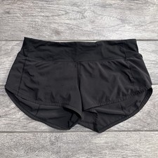 Lululemon Shorts Womens 6 Black Speed Up 2.5 Running Athletic Gym Workout