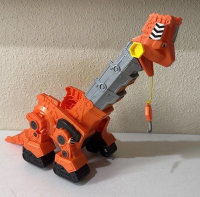 Dinotrux Skya Tall Tail Slide Orange Dinosaur Crane Track Ramp Jump Hook 2015